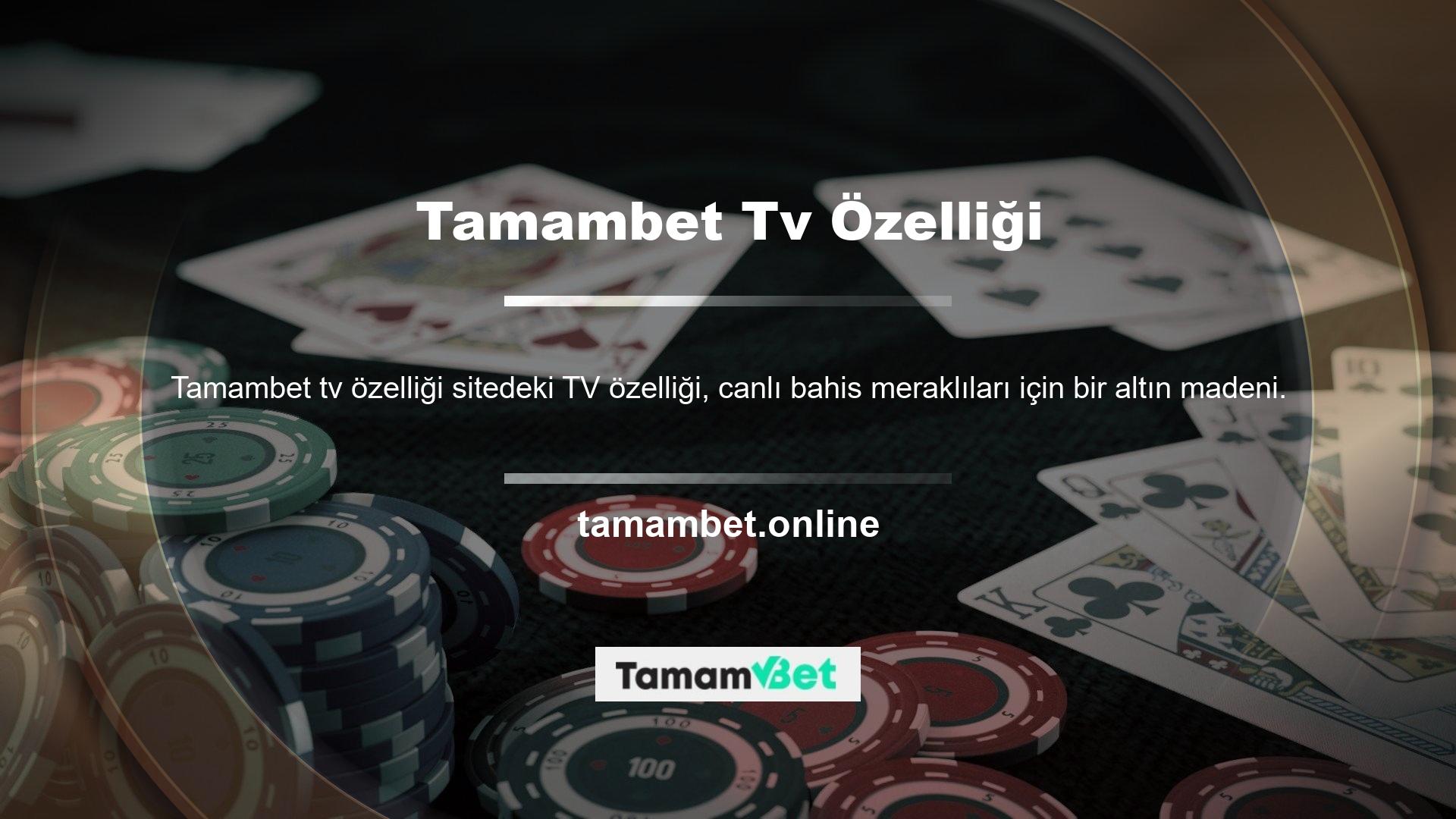 Canlı maç yayınlarıyla TV seçeneğinden maçları izlerken, aynı anda canlı bahisler yaparak daha keyifli anlar yaşayabilirsiniz